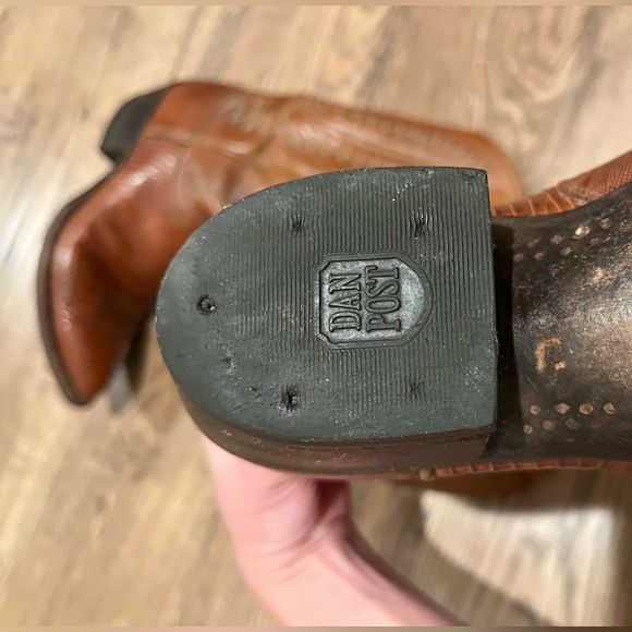 Vintage Dan Post Leather Cowboy Boots Women’s size 8.5 - Picture 4 of 9